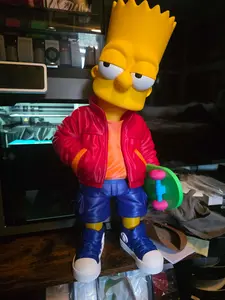 Large Massive 26 Inch Tall Bart Simpson Statue stands up | 3D Print