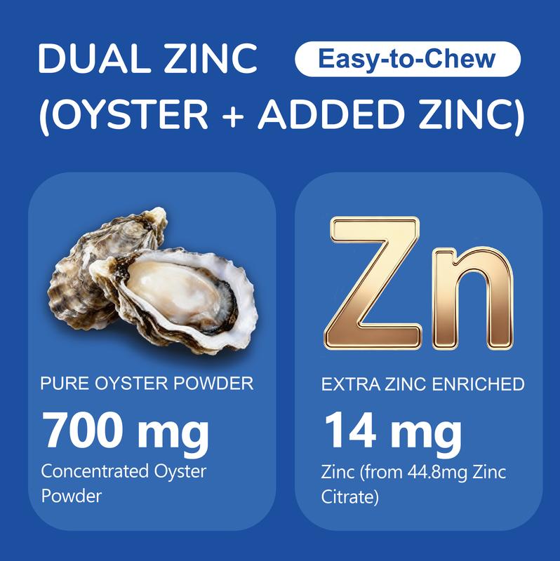VXLBOB Oyster Gummies 2-Bottle Pack Boosts Daily Vitality and Energy for Men 700mg Oyster Extract Zinc Protein 60 Gummies Natural Extracts GMP Certified Daily Health Support Promotes Male Wellness