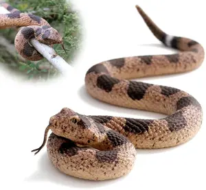 Fake Snake, Soft Rubber Snake Realistic to Keep Birds Away, Realistic Snake Toy Plastic Snakes to Scare Birds Mice, Prank Snake Toy for Stress Relief, Party and Halloween Props