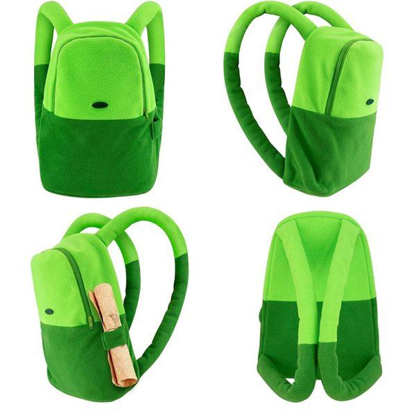 Velvet Adventure Live Treasure Schoolbag Green Backpack Anime Characters Cartoon Neutral Role-Playing Clothing Accessories Bag for Adults Daily Use Schoolbag Fluorescent Light Trendy Cool Casual Versatile