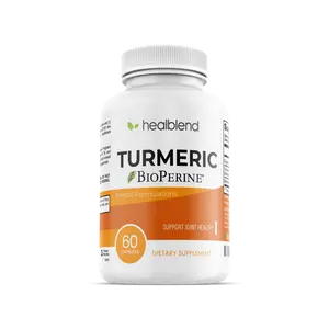 Organic Turmeric Curcumin with BioPerine – 95% Standardized Curcuminoids & Black Pepper Extract - Joint Support Supplement with Enhanced Absorption - 60 Capsules