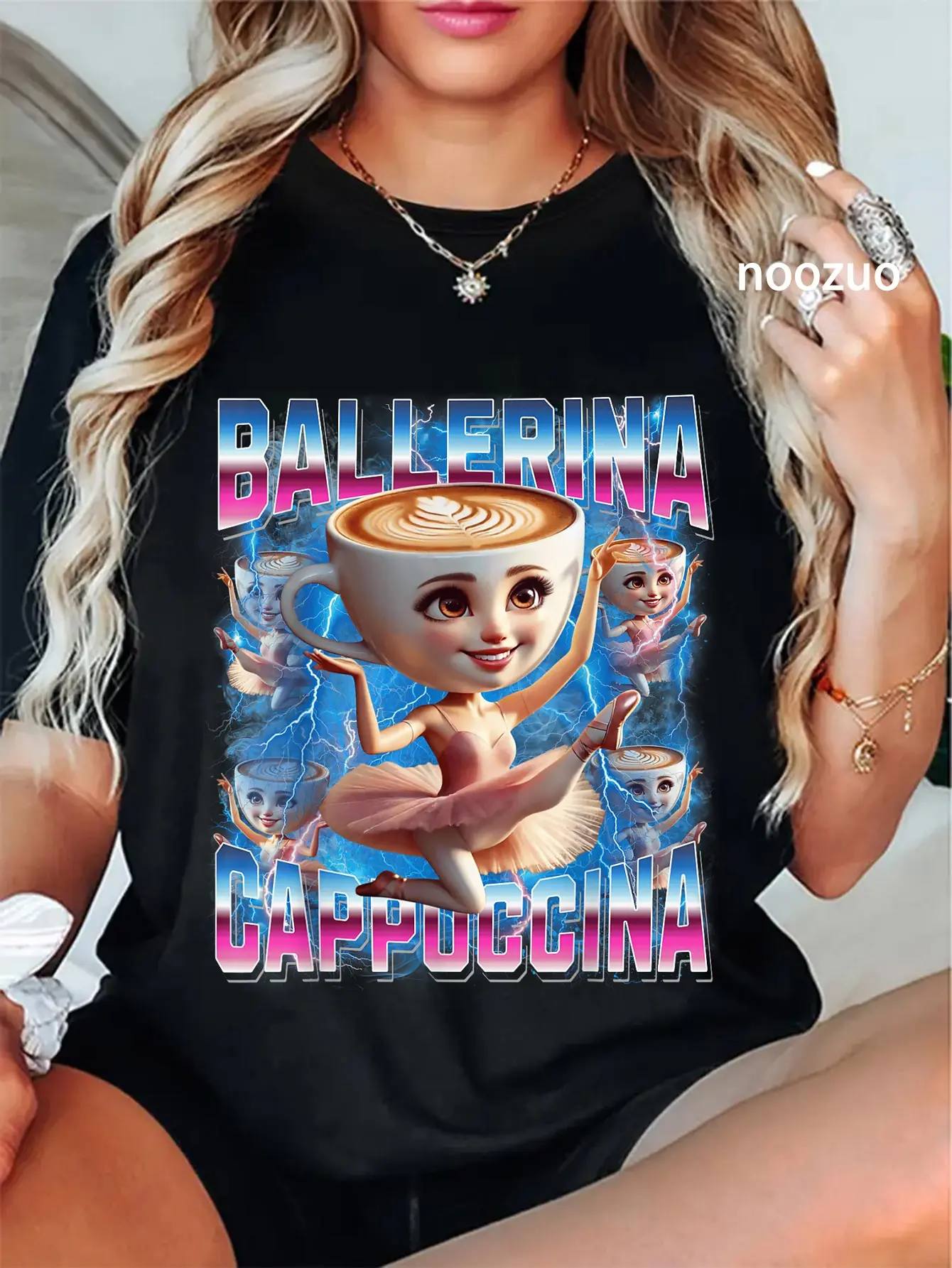 100% Cotton Ballerina-Cappuccina Italian-Brainrot Funny Gen Z Men Women T-Shirt