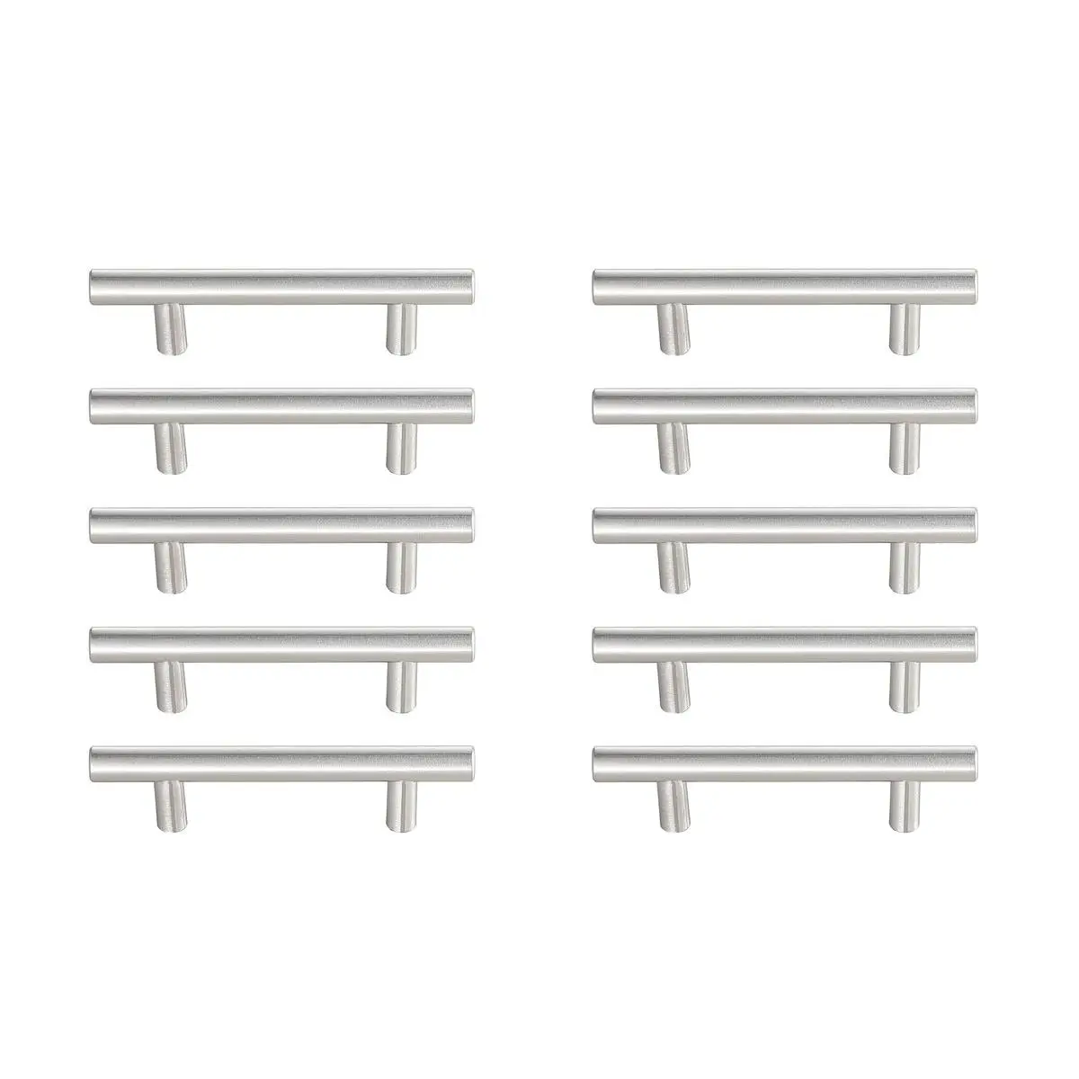 212 MAIN Quinn Series Modern 3 in. Center Mount Bar Pull, Brushed Nickel Door Hardware - Multipack of 10