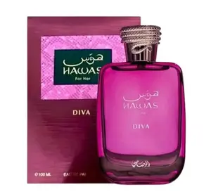 Rasasi Hawas Diva Rasasi for Women by Rasasi - 100ml Eau de Parfum - Ideal for Everyday Wear & Special Occasions