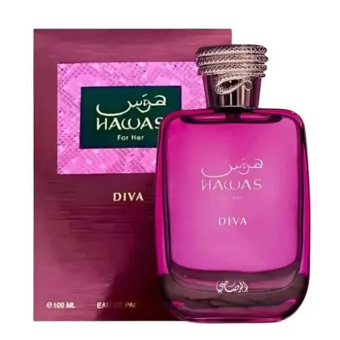 Rasasi Hawas Diva Women's Perfume - 100ml EDP Spray, Casual & Chic Fragrance, Single Item, Ideal for Everyday & Special Occasions (Perfumes for Women)