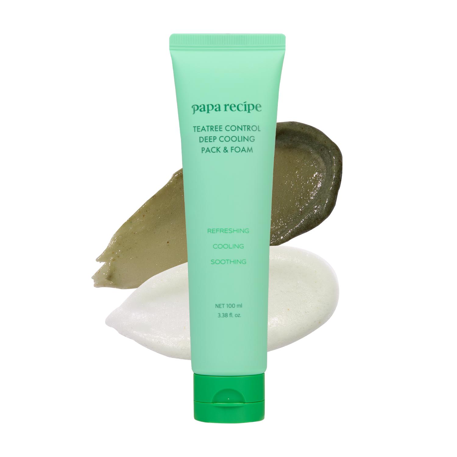 Papa Recipe Tea Tree Control Deep Cooling Pack & Foam (100ml / 3.38fl oz)