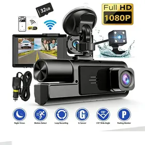 🚗 Uber/Lyft Essential: 3-Lens 1080P Dash Cam ✔️🚗 Non-rechargeable, must be used while plugged in.