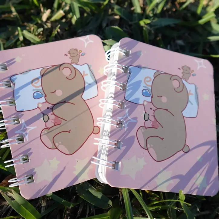 kawaiiybykerryna Cute Mini Stationary Notebook sleeping bear