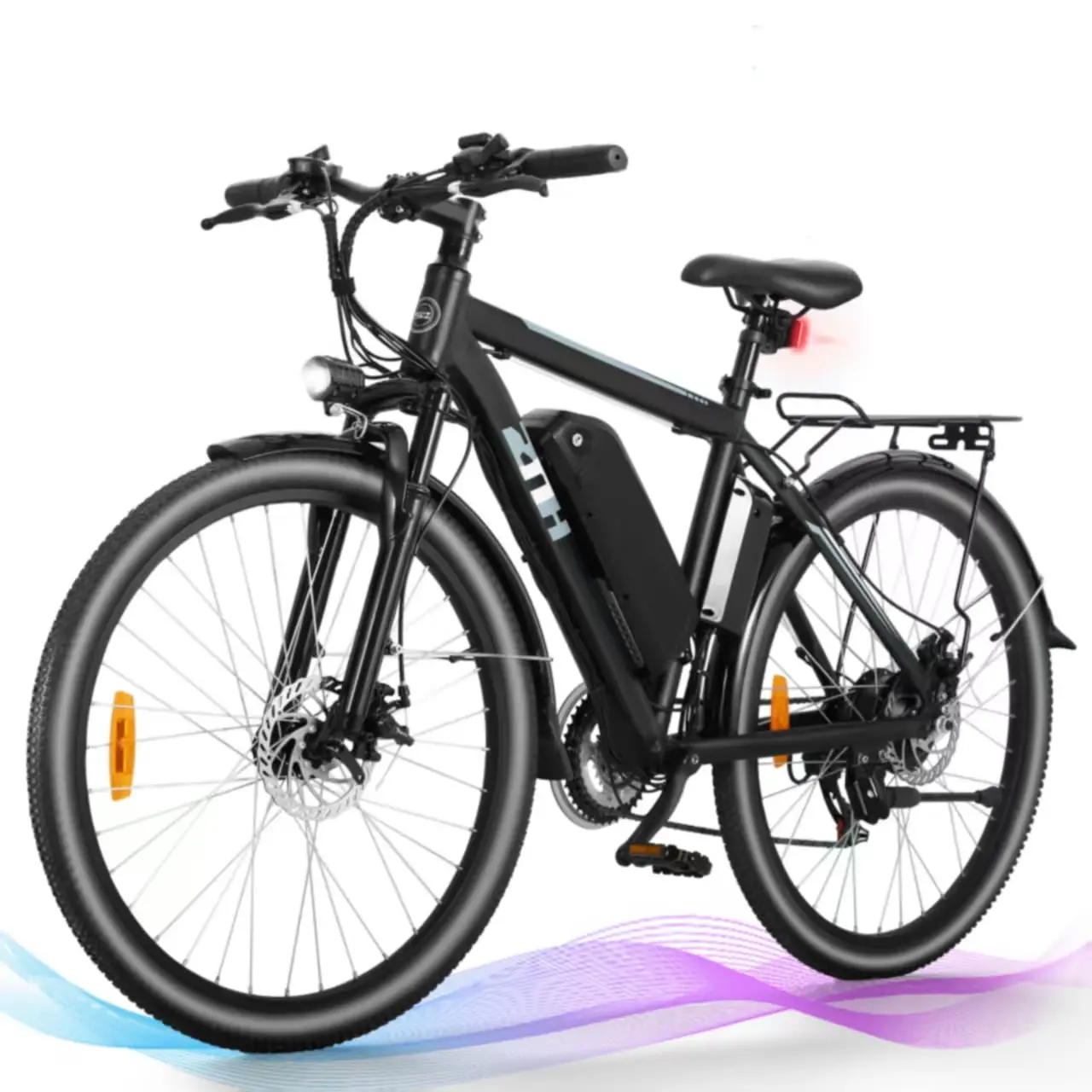 26 Inch ZNH Electric Mountain Bike for Adults - 350W 21-Speed Ebike, Removable 374Wh Battery, 20MPH Commuter Bicycle, UL2849 Certified, Black Only, Ebikes