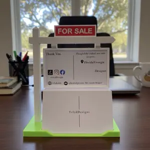 Trl3dDesigns Realtor Business Card Holder Display For Sale/Sold Sign