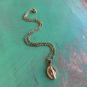 Two Tone Miraculous Medal Chain Necklace