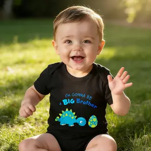 I'm Gonna Be A Big Brother Baby Bodysuit Casual Short Sleeve Romper Crew Neck Outfit for Baby Boys & Girls Playtime Clothes bamboo Skin - gentle Comfort Baby Clothes for Outdoor Daily Wear
