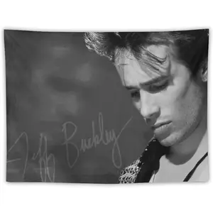 60in x 40in   tapestry XIAOTINGTIC Jeff Buckley Black And White Poster (17) Wall Art Tapestry Print Paint Artworks Modern Decor Bedroom Tapestries 30"x40"  poster  home decor banner wall art bedroom