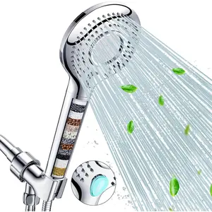 FEELSO Filtered Handheld Shower Head, High Pressure 3 Spray Modes, 60 Inch Hose with Bracket, 15 Stage Water Softener Filter for Hard Water Remove Chlorine & Harmful Substances