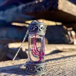 That Dead Guy - Diaphonized Iguana Foot Oddity Gothic Necklace Silver Jewelry - Halloween Gothic Diaphonization Oddities Curiosities