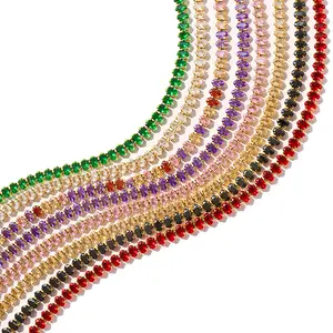 Cubic Zirconia 2-Piece Sets, Fade-Resistant Necklace & Bracelet Costume Jewelry for Daily Wear, Two Piece Sets