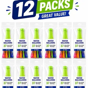 Water Balloons Party Pack, 12 Packs of 37 Balloons Each