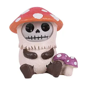 Furrybones Kinoko The Fungi Toadstool Mushroom Skeleton in Costume Figurine 2.75 inch