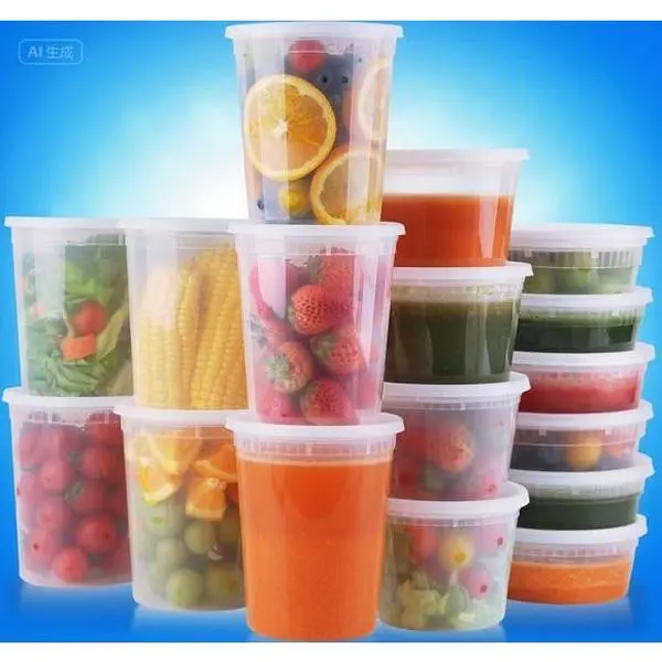 48-Piece Disposable Food Storage Containers - Leakproof 8oz, 16oz, 32oz Soup Containers - BPA-Free Plastic, Microwave/Freezer/Dishwasher Safe - Reusable, Stackable, Airtight for Meal Prep