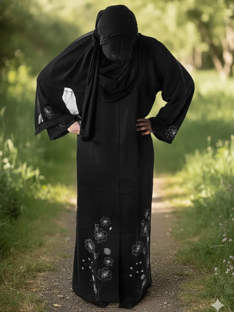 Assia Abaya — Grace in Bloom — Premium Dubai Abaya — No Return!