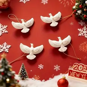 2/4pcs Charming Dove Ornaments, Resin Material, Peaceful Doves, Ideal for Mother's Day, Birthday, Graduation, Christmas Gifts