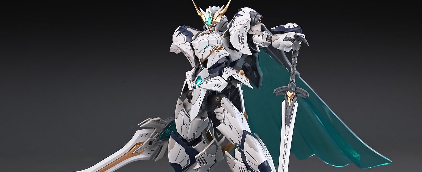 Funtasy Planet SNAA 1/144 Mecha Model Kit - Tristan Knights of the Round Table - Articulated Action Figure Building Kit, Golden Celtic War Patterns & Hidden Covenant Sword, Gift for Adults & Teens
