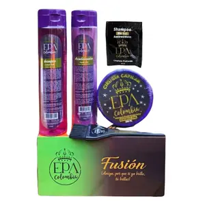 Epa colombia Combo fusion cirugia capilar / 1 sachet Anti-Residuos + 1 shampoo x 300ml + 1 acondicionador x 300ml + 1 porcion x 200 ml de Tratamiento alisador (Cirugia) + 1 brocha de aplicacion.
