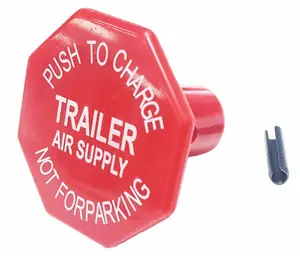 Dash Air Brake Control Knob | Red PP-7 Trailer Air Supply Push-Pull Knob | Replacement Bendix 290655