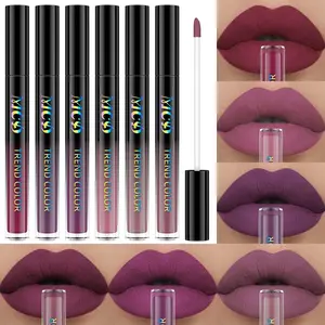 6pcs High-Value Matte Liquid Lipstick Lip Kit Lip Gloss Set, Liquid Makeup Gift, Multi-Pack, Non-Flammable, Ca Prop 65 Compliant, Notified Via Scpn/cpnp