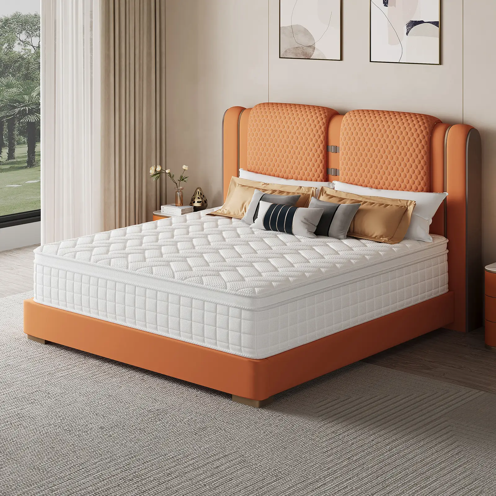 【Mdz】10/12 inch Twin, Full, Queen, King Boxed Memory Foam Mattress Medium Firm Soft & Comfortable sweet night hybrid bed modern Mattress Enclosed quee