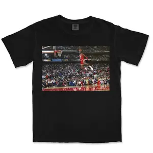 Graphic Tees - Michael Jordan v4 Graphic Tee Streetwear Outfit, Cool Gifts For Basketball Fans Crewneck Summer Cotton Menswear