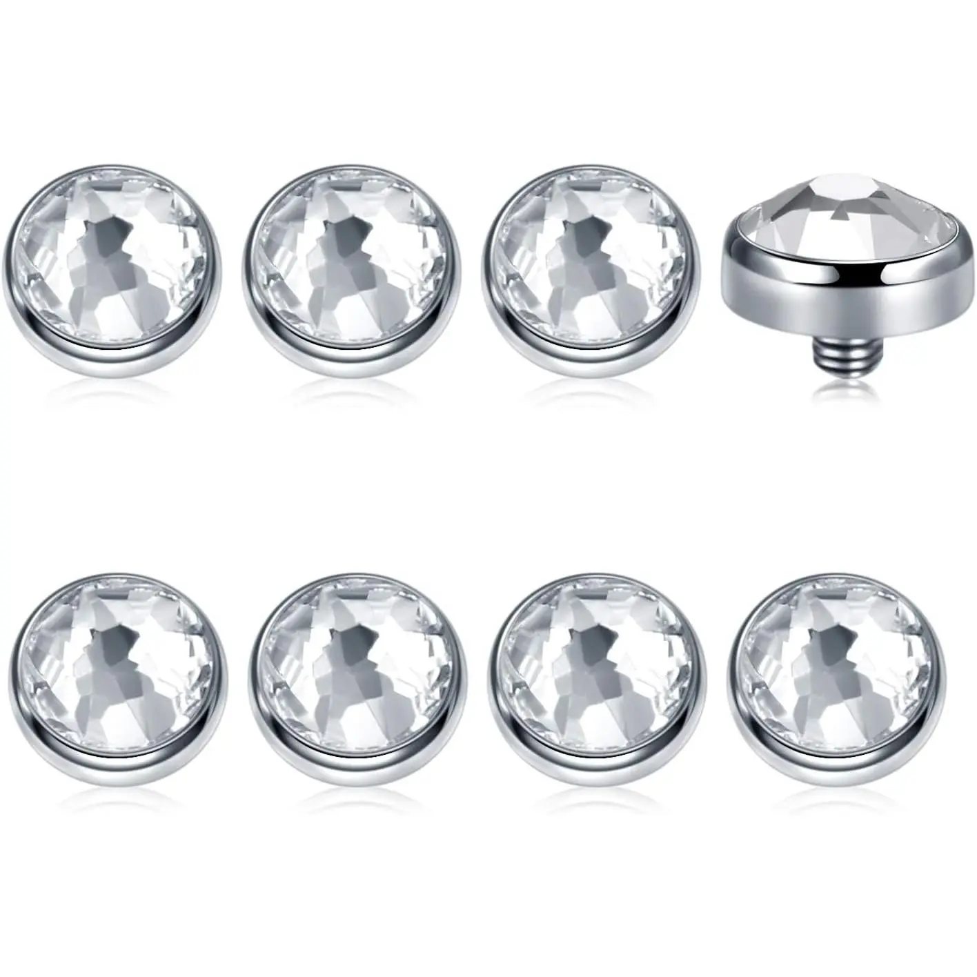 14G Titanium Micro Dermal Anchor Top Crystal Top Dermal Piercings Surface Skin Piercing Body Jewelry