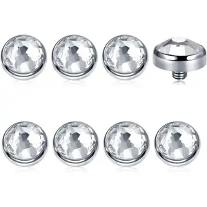 14G Titanium Micro Dermal Anchor Top Crystal Top Dermal Piercings Surface Skin Piercing Body Jewelry