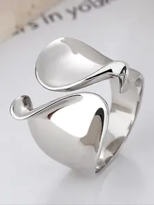 Creative Geometric Copper Ring for Women, Minimalist Fashion Jewelry, Fashionable Jewelry, Vintage Rings, Vintage Spoon Ring, Antique Spoon Ring, Unique Party Gift for Her