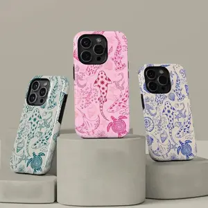 Cute Baby Shark Cartoon Character Ocean Animal Art Heavy Duty Tough Phone Case Shockproof Drop Protection Durable Hard Cover Funny Gift for iPhone 11 12 13 14 15 16 17 Pro Max Plus