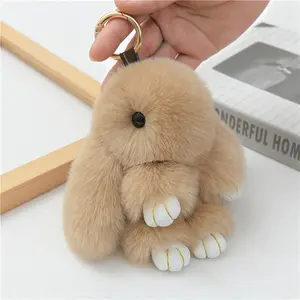 Cute Rabbit Plush Bunny Pendant Bag Charm Plush Accessory Pendant Rex Rabbit Keychain Pendant