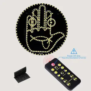 Remote Control Dynamic Emoji Car Gesture Light - Battery-Powered Funny LED Lamp, Auto Decor & Rear Collision Prevention Safety Accessory | Perfect Easter & Mother's Day Gift