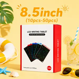 8.5in LCD Writing Tablet Multi Pack (8.5inch-10pcs-mixed colors, 20/30/40/50PCS) - Reusable Colorful Drawing Board for Kids, Classroom & Homeschool Learning