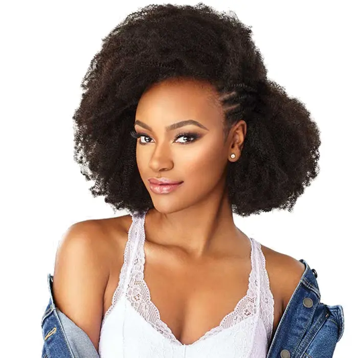 Sensationnel Human Hair Curls Kinks & CO Textured Clip In Extension - HH 4C CLIQUE 9PCS (14-18 Inch)