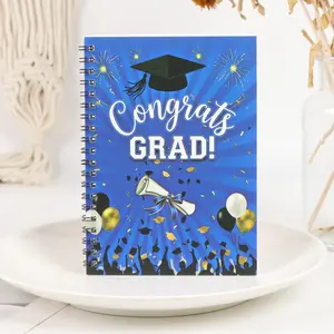 College Survival Gift Card Workbook, Spiral Bound Card Holder for Graduation Gifts, Diploma & Balloon Design, Perfect for Graduates
