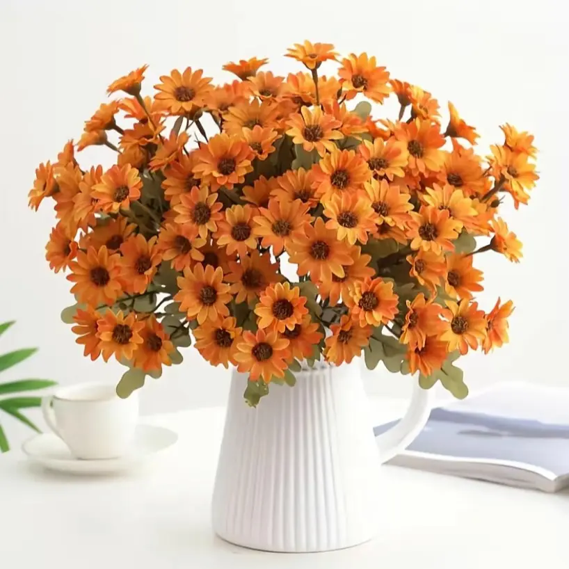 10 pcs Orange Daisies