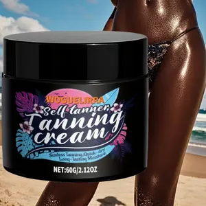 60g Natural Bronzing Lotion, Tropical Scent, Deep Hydration, Long-Lasting, Smooth Skin, Face & Body, Glycerin Moisturizing Ingredients, Tanning Moisturizer, Tanning Products