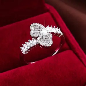 Heart Rings for Women Bling Iced Out Rings Cubic Zirconia Ring Men Women Engagement Wedding Promise Ring for Her Hip Hop Jewelry