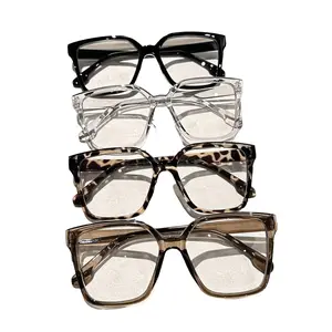 Unisex Vintage Square Frame Street Style Eyeglasses, Trendy Fashion Eyewear for Daily Life & Outdoor Activities tiktokshopspringglowup