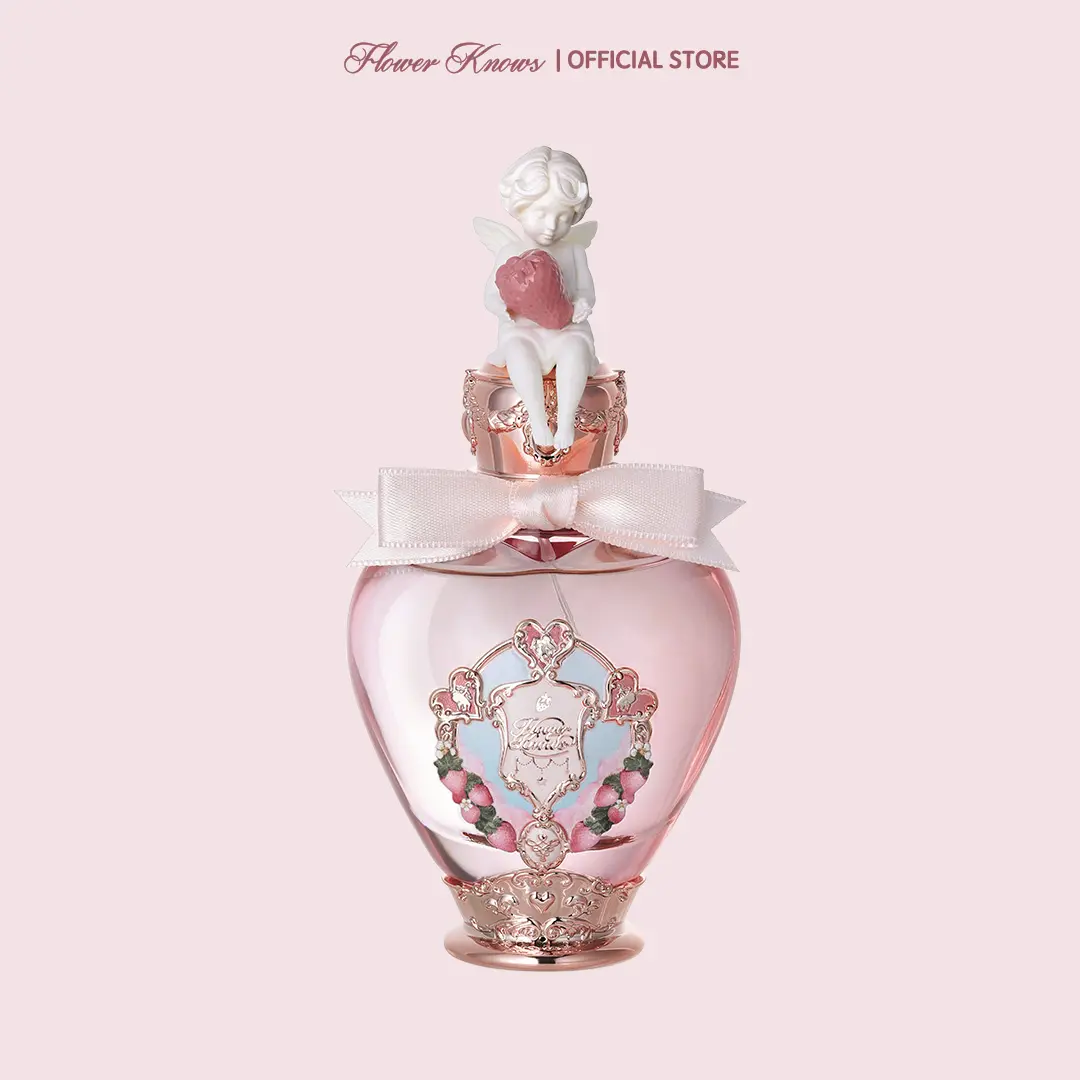 Flower Knows Unisex Perfume (50ml/1.7oz), Bottle-Shaped Strawberry Unisex Fragrance, Captivating Fruit-Floral-Woody Scent That Starts With A, Musk-Infused, Long-Lasting, Elegant Design, Ideal for Dating, Office, #summerwins, #DealsForYouDays