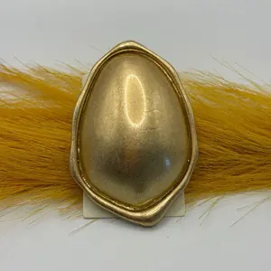 Bossy Brushed Gold Chunky Expandable Ring