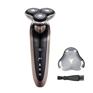 Professional cordless electric shaver with USB charging, multifunctional shaver and trimming attachment for precise grooming, designed for men.