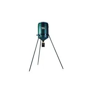 On Time Wildlife Feeders  30 gal Tomahawk VL Feeder with Tripod - Black