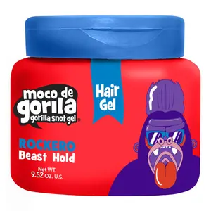 Moco de Gorila Rockero, Hair Styling Gel, Gives your Hairstyle a Long-Lasting Effect, Reactivate with Water, High Fixation, 3-Pack of 9.52 Oz