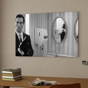American Psycho Patrick Poster, Bathroom Wall Art Movie Poster Print Horror Movie Halloween Painting Killer Wall Decor